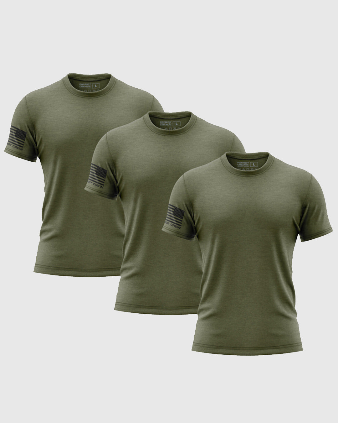 Military Green Flag T-Shirt (3 Pack)
