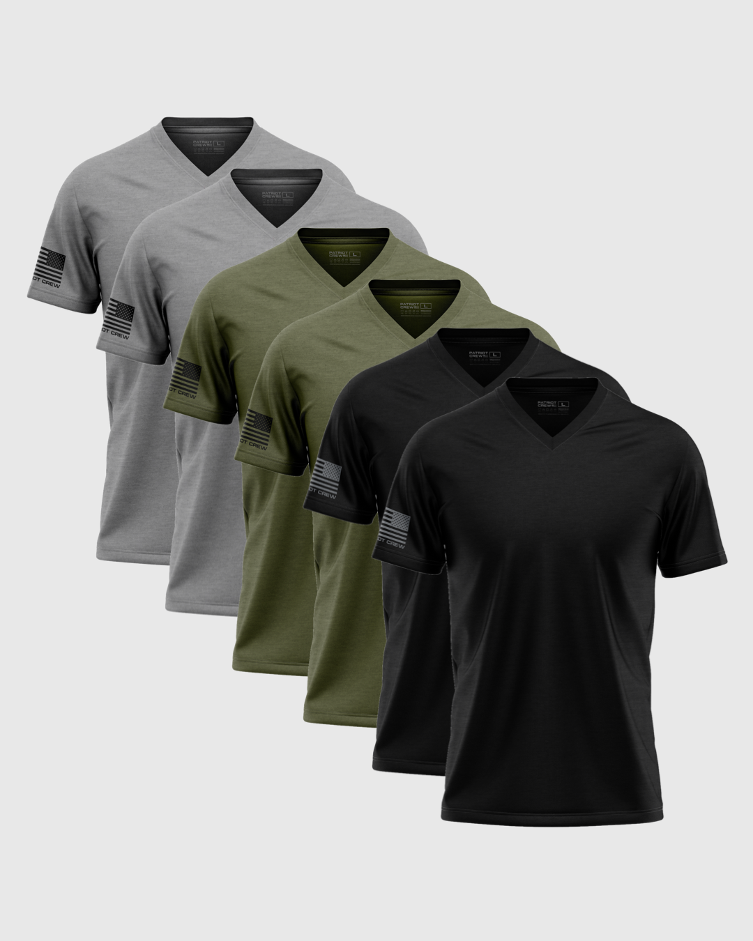 "Essentials" Flag V-Neck (6 Pack)