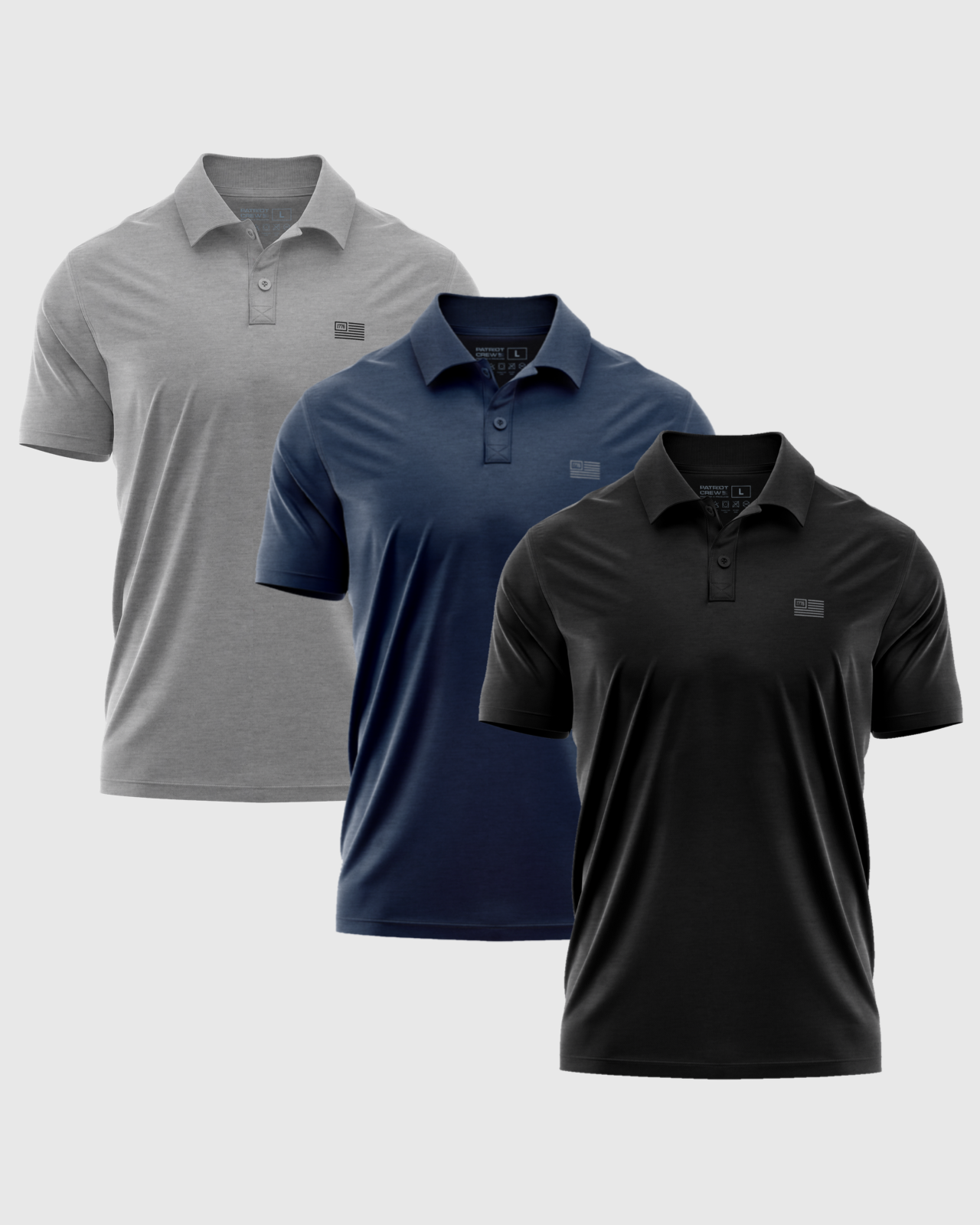 Patriot Crew Essentials Polo 3 Pack L