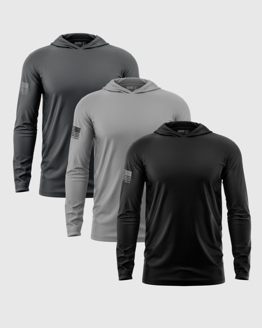 "Gunmetal" Lightweight Hoodie (3 Pack)