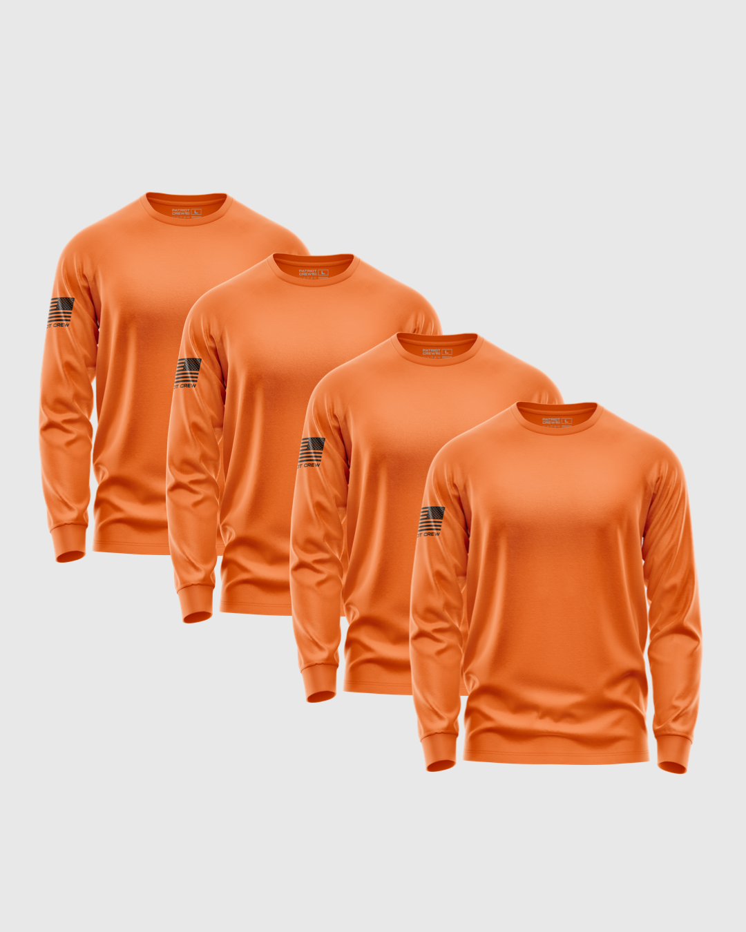 "Safety Orange" Long-Sleeve T-Shirt (4 Pack)