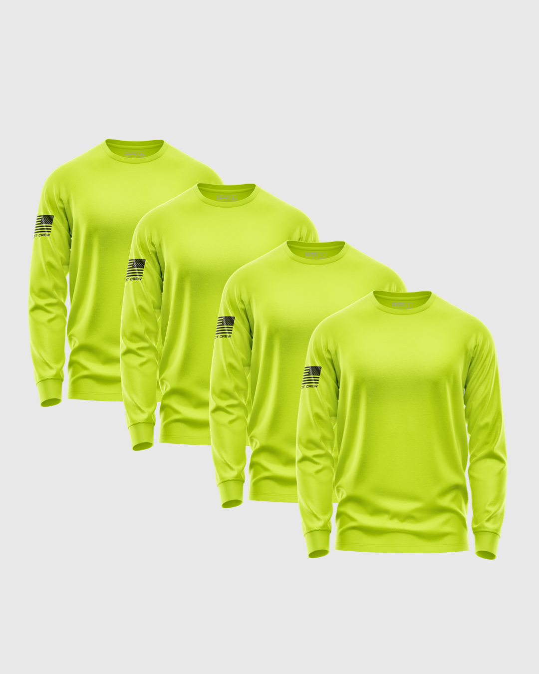 "Safety Yellow" Long-Sleeve T-Shirt (4 Pack)