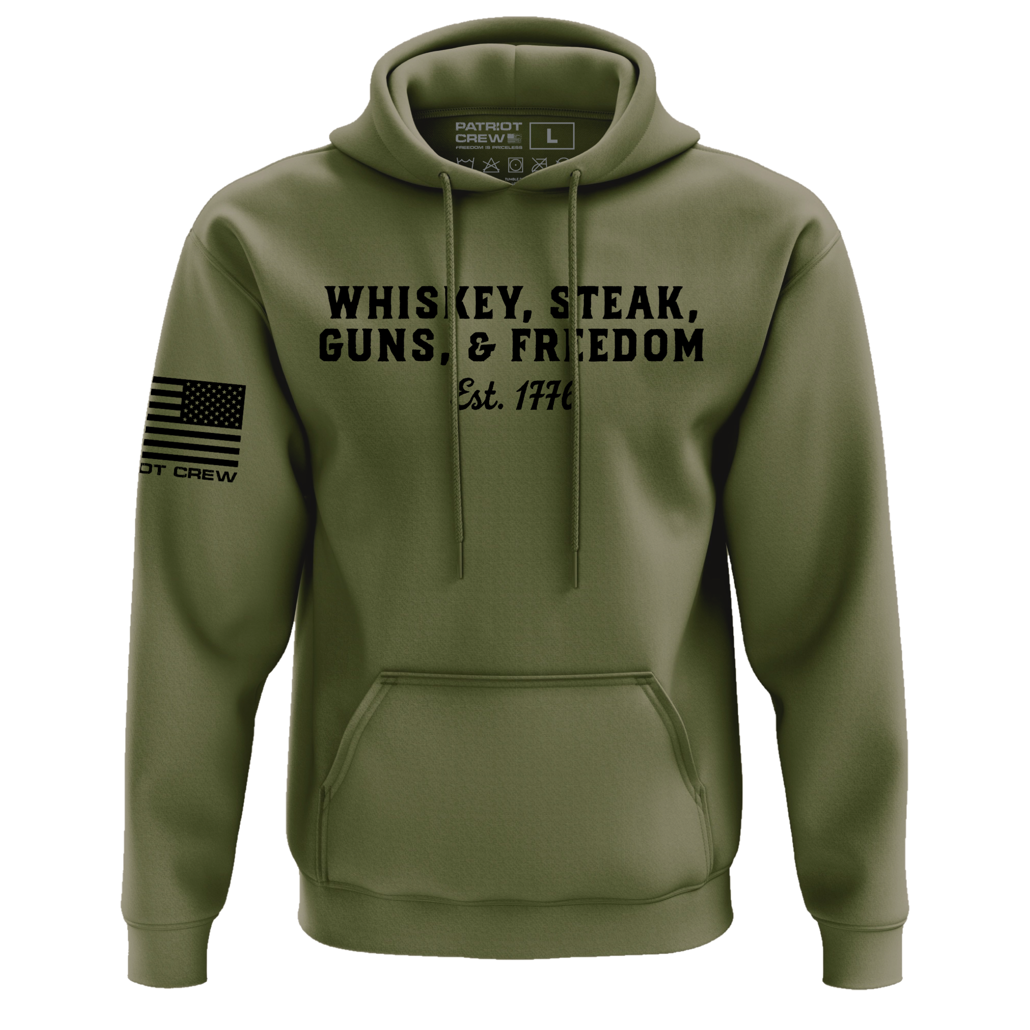 Whiskey, Steak, Guns, & Freedom Hoodie