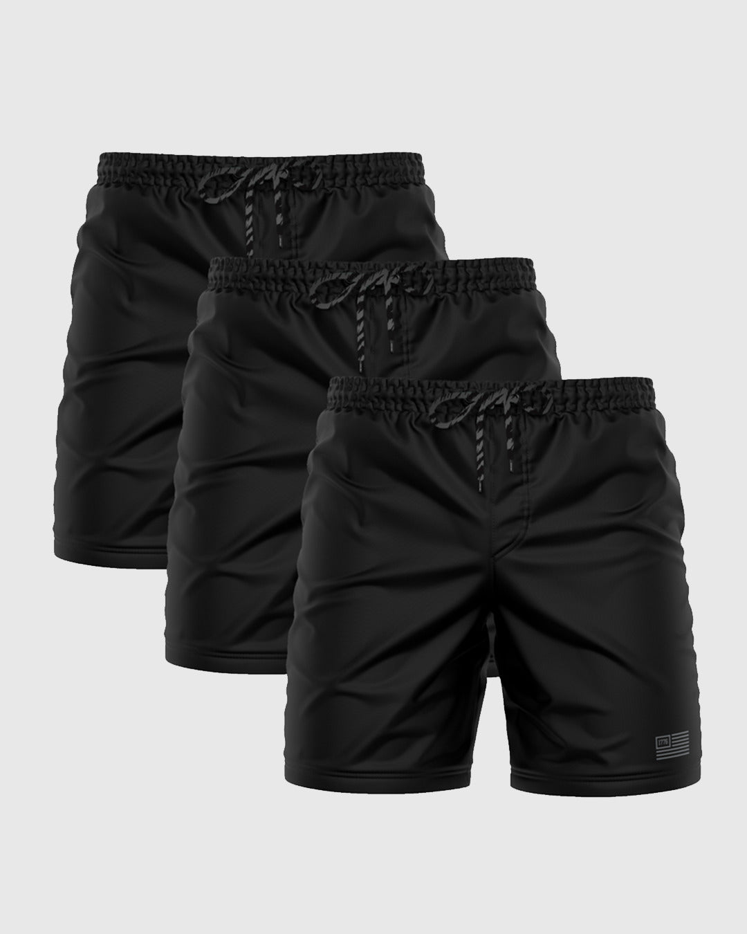 Black Hybrid Shorts (3 Pack)