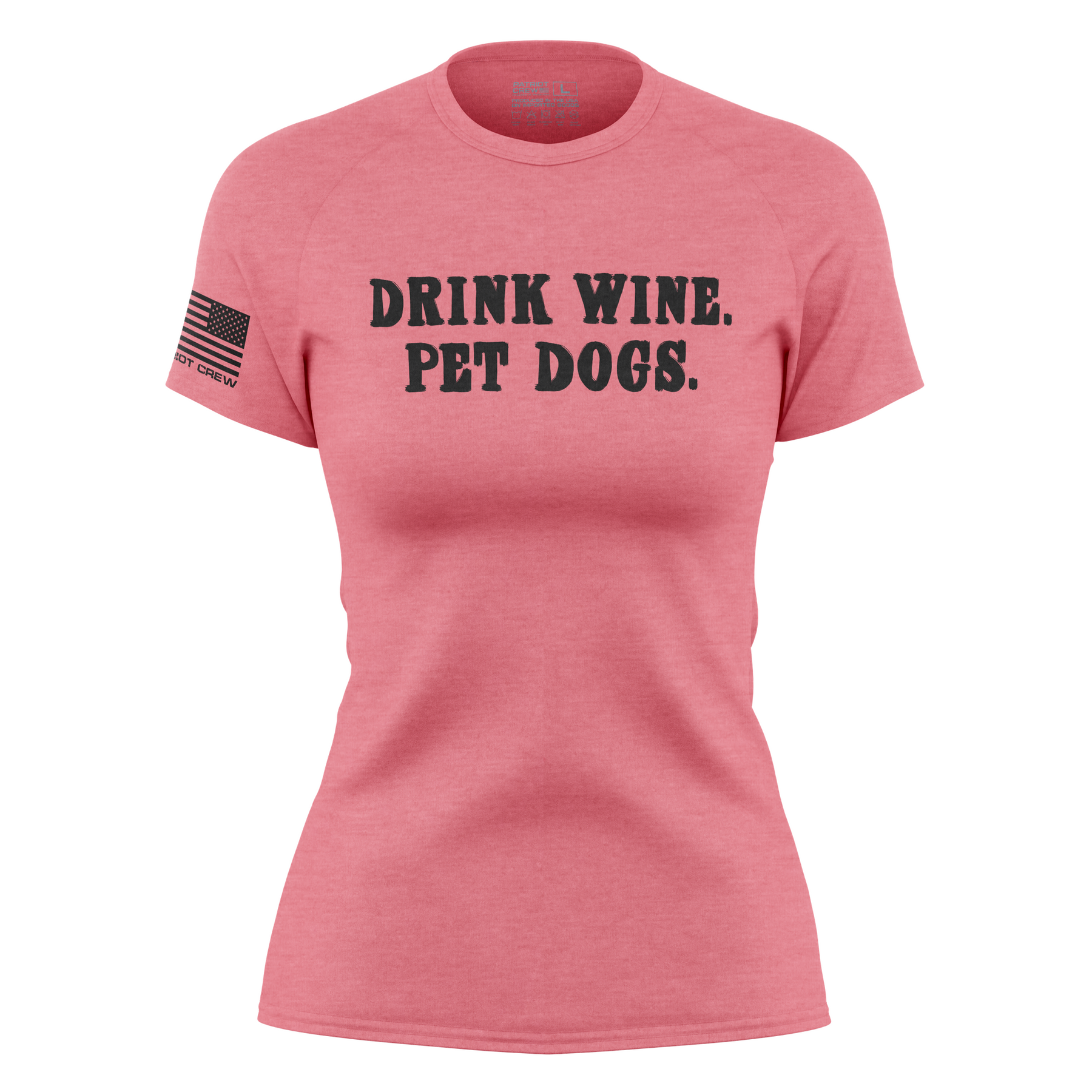 Women's Drink Wine Pet Dogs T-Shirt