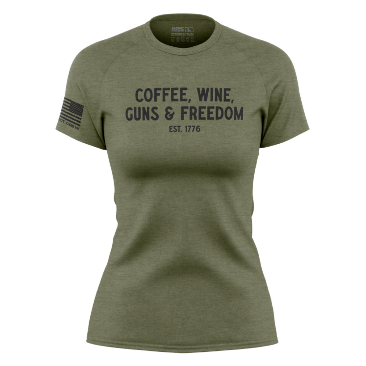 Women's Coffee, Wine, Guns, & Freedom T-Shirt