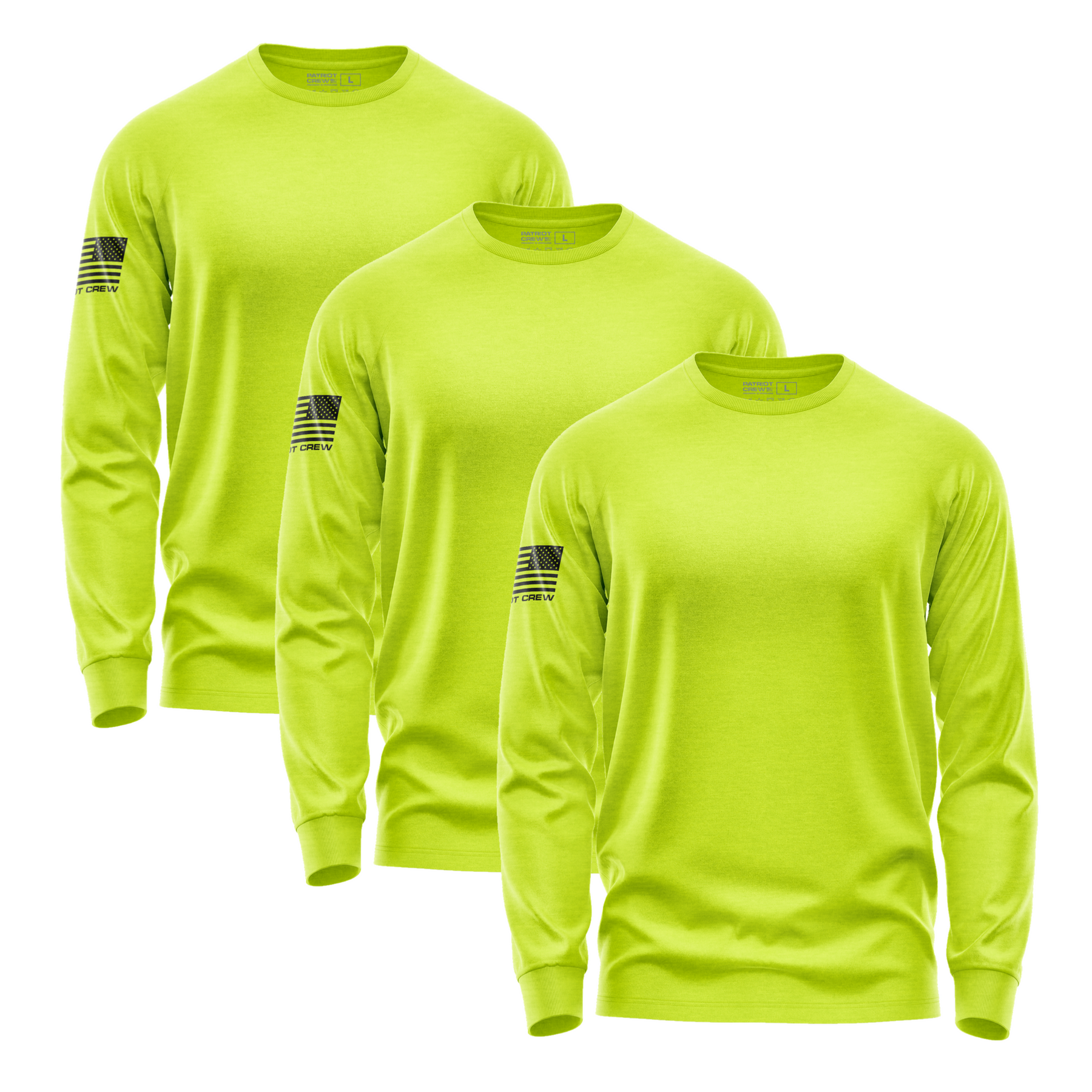 Safety Yellow Long-Sleeve T-Shirt (3 Pack)