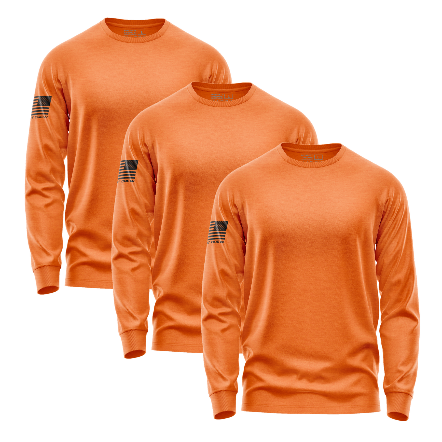 Safety Orange Long-Sleeve T-Shirt (3 Pack)