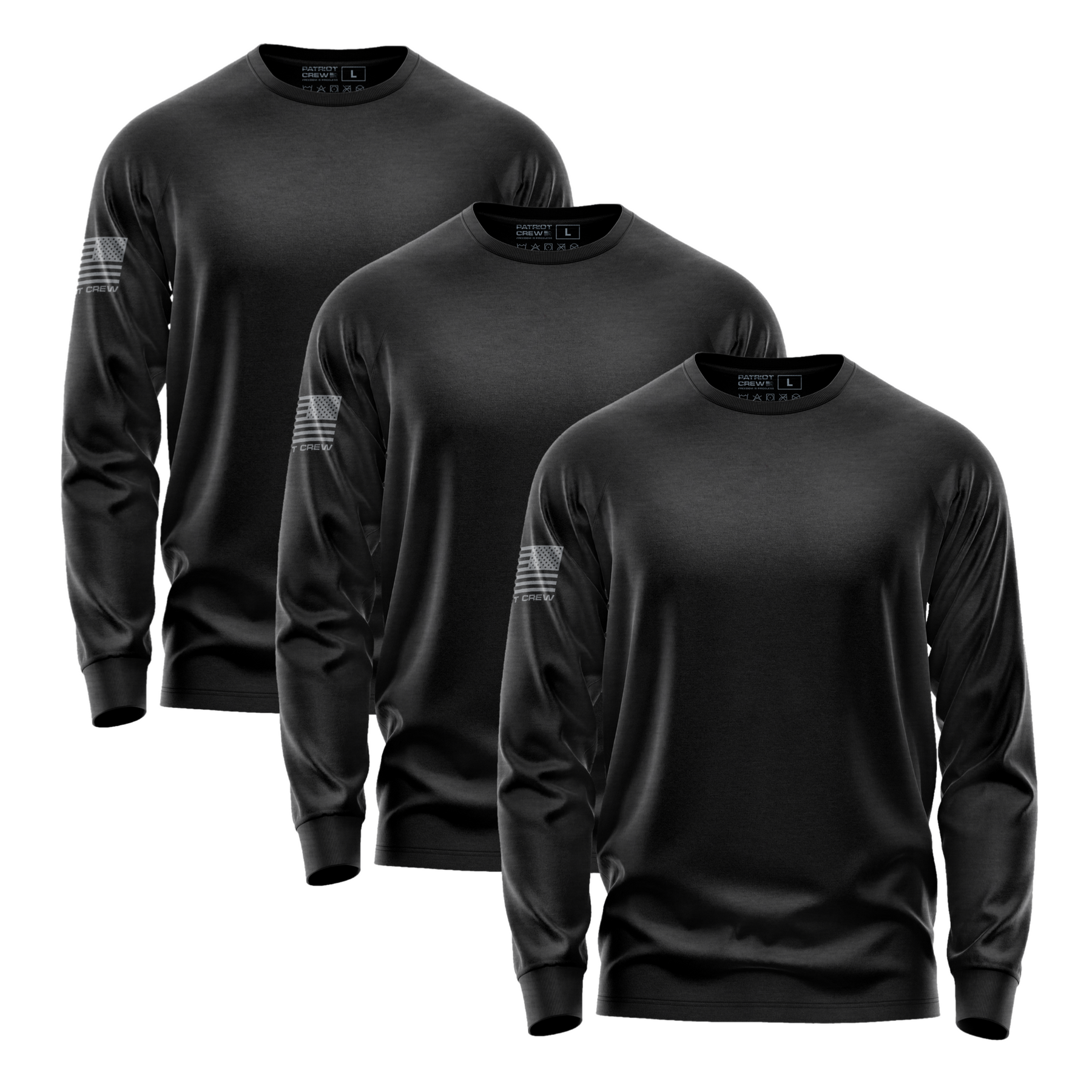 Black Long-Sleeve T-Shirt (3 Pack)