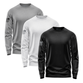 Gunmetal Long-Sleeve T-Shirt (3 Pack)