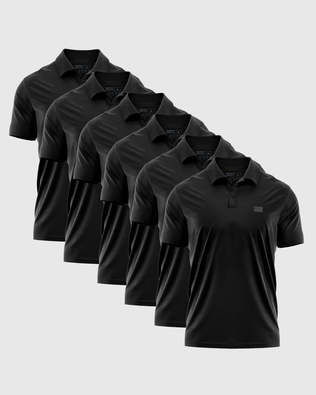 Black Polo (6 Pack)