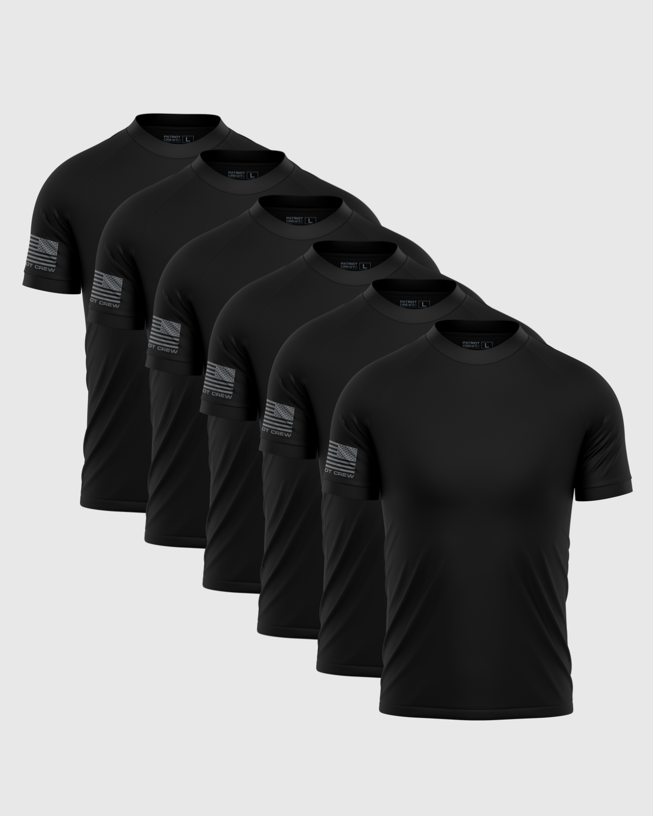 Black Performance Flag T-Shirt (6 Pack)