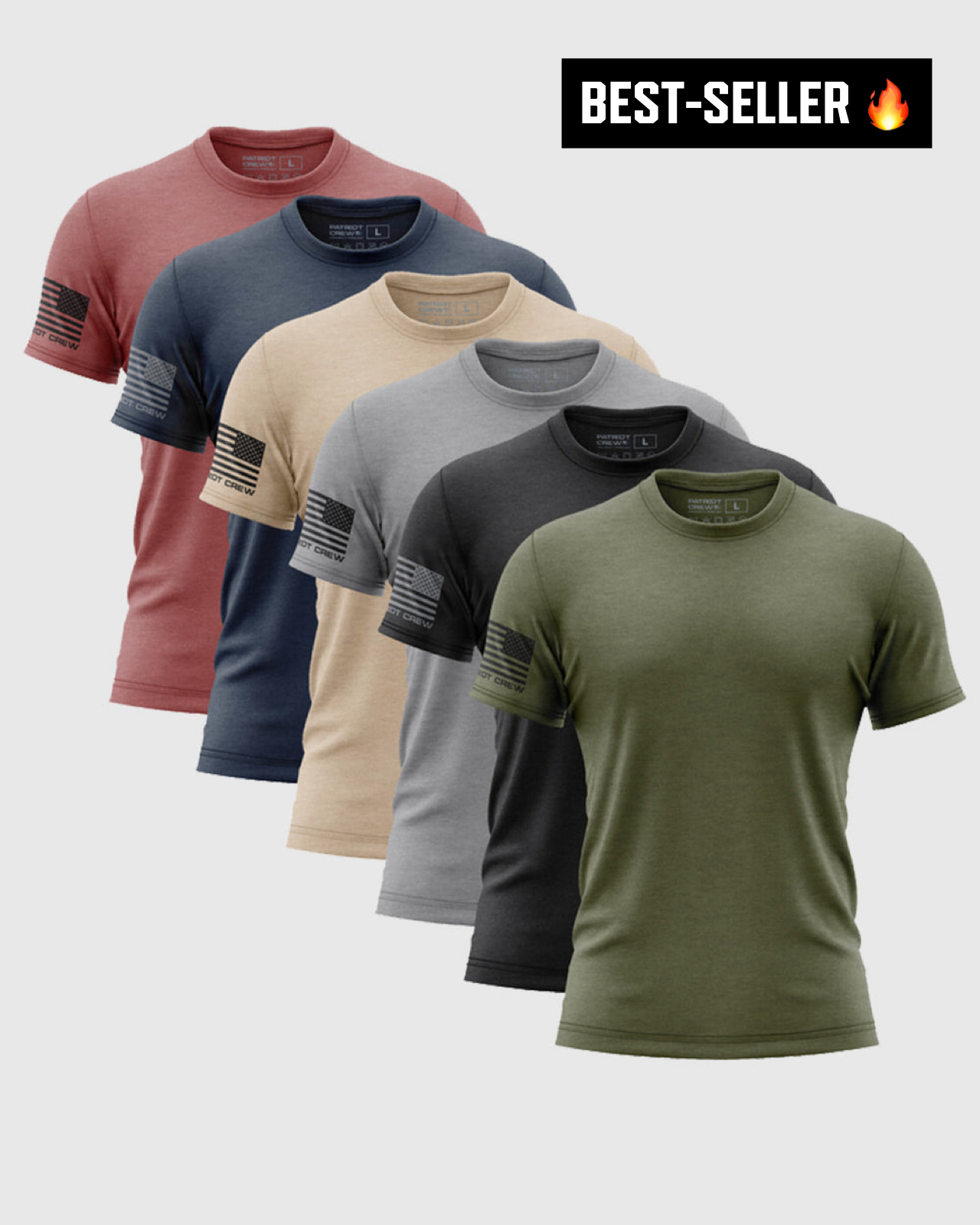 "Essentials" Flag T-Shirt (6 Pack)