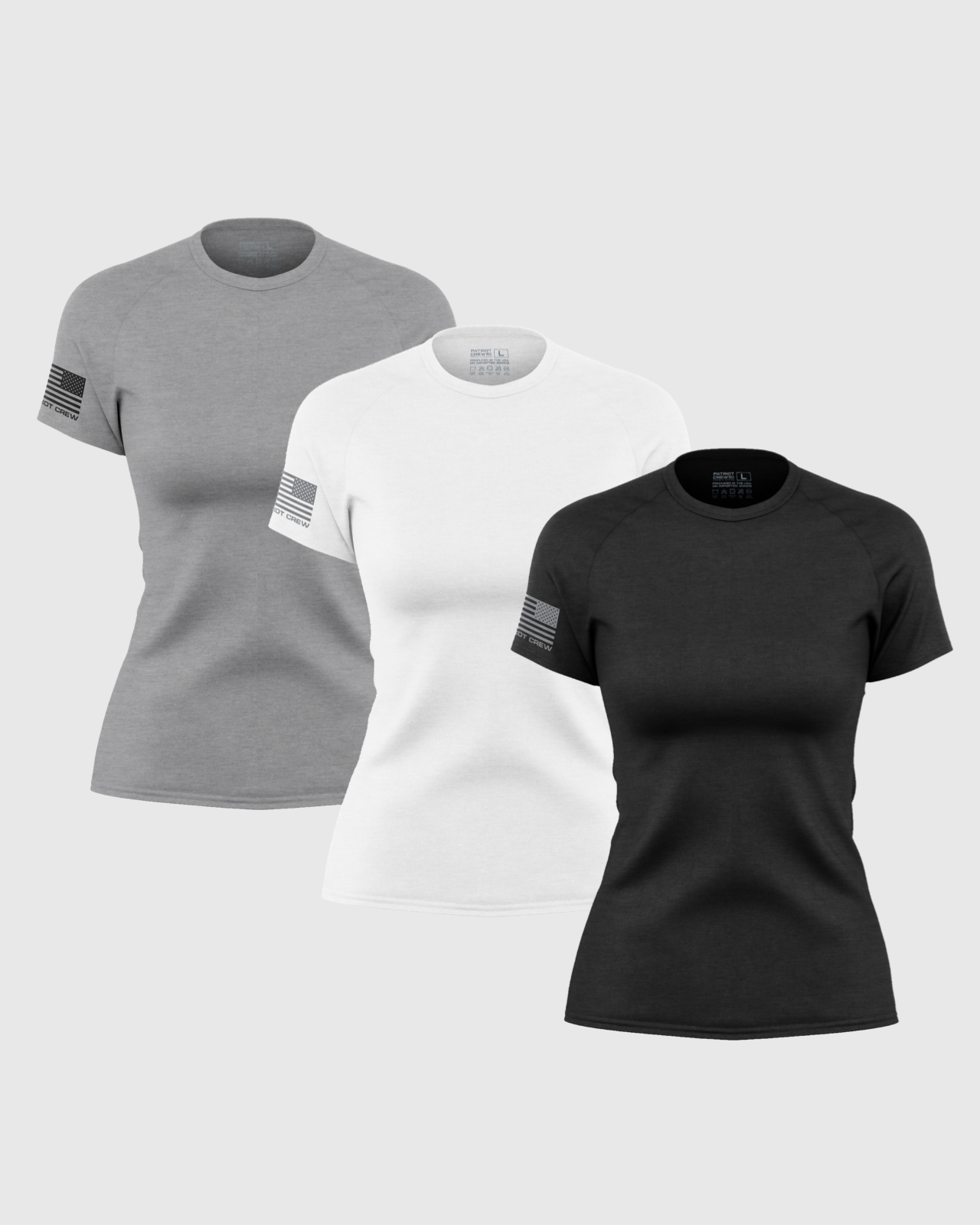 Women's Gunmetal Flag T-Shirt (3 Pack)