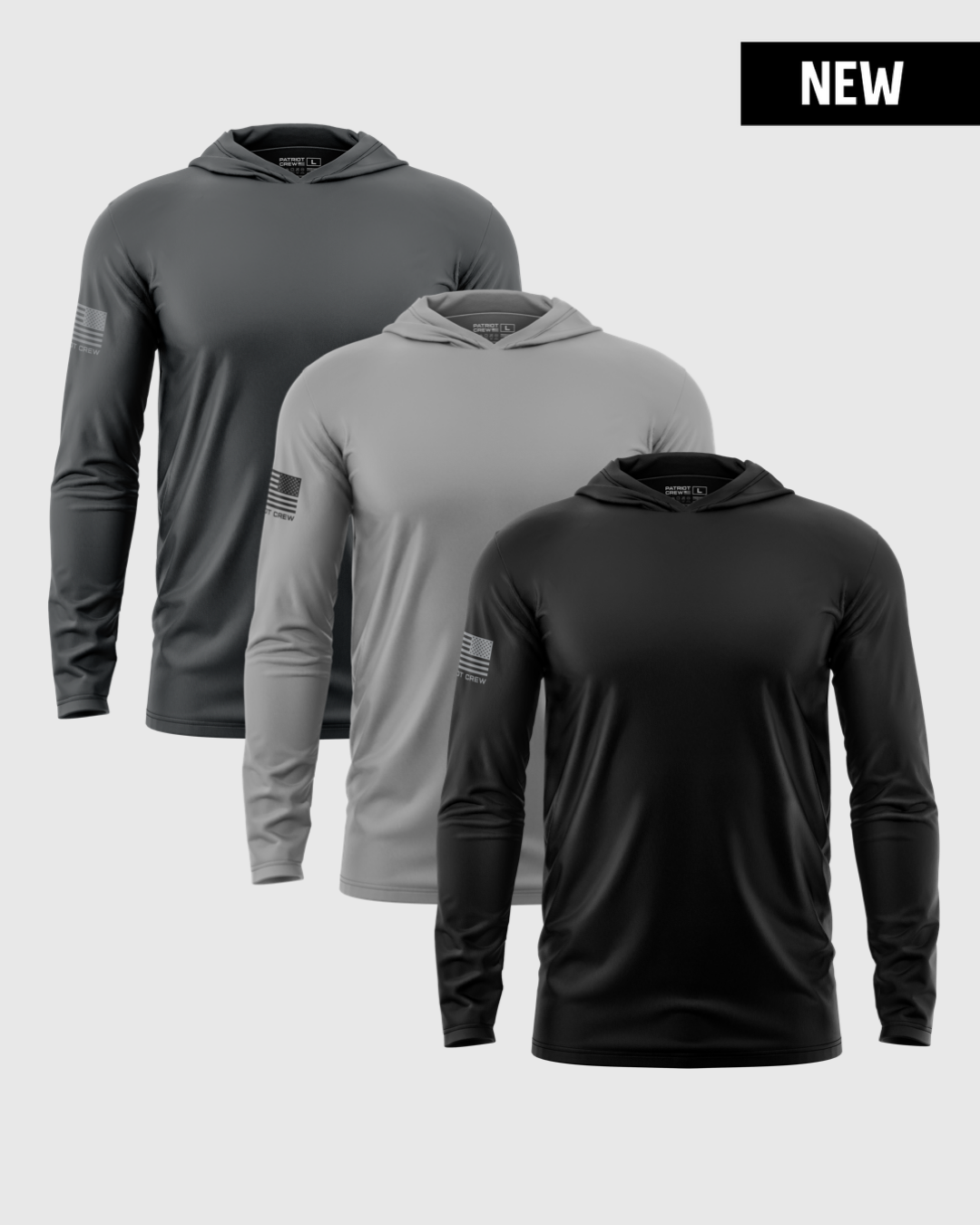 "Gunmetal" Lightweight Hoodie (3 Pack)
