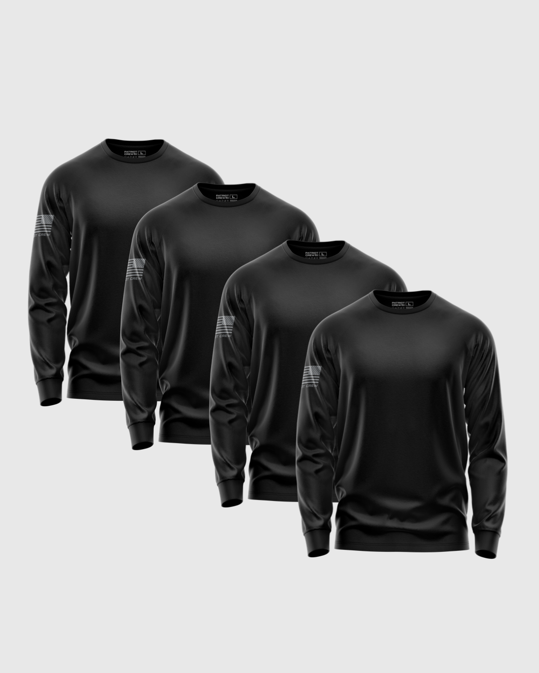 "All-Black" Long-Sleeve T-Shirt (4 Pack)