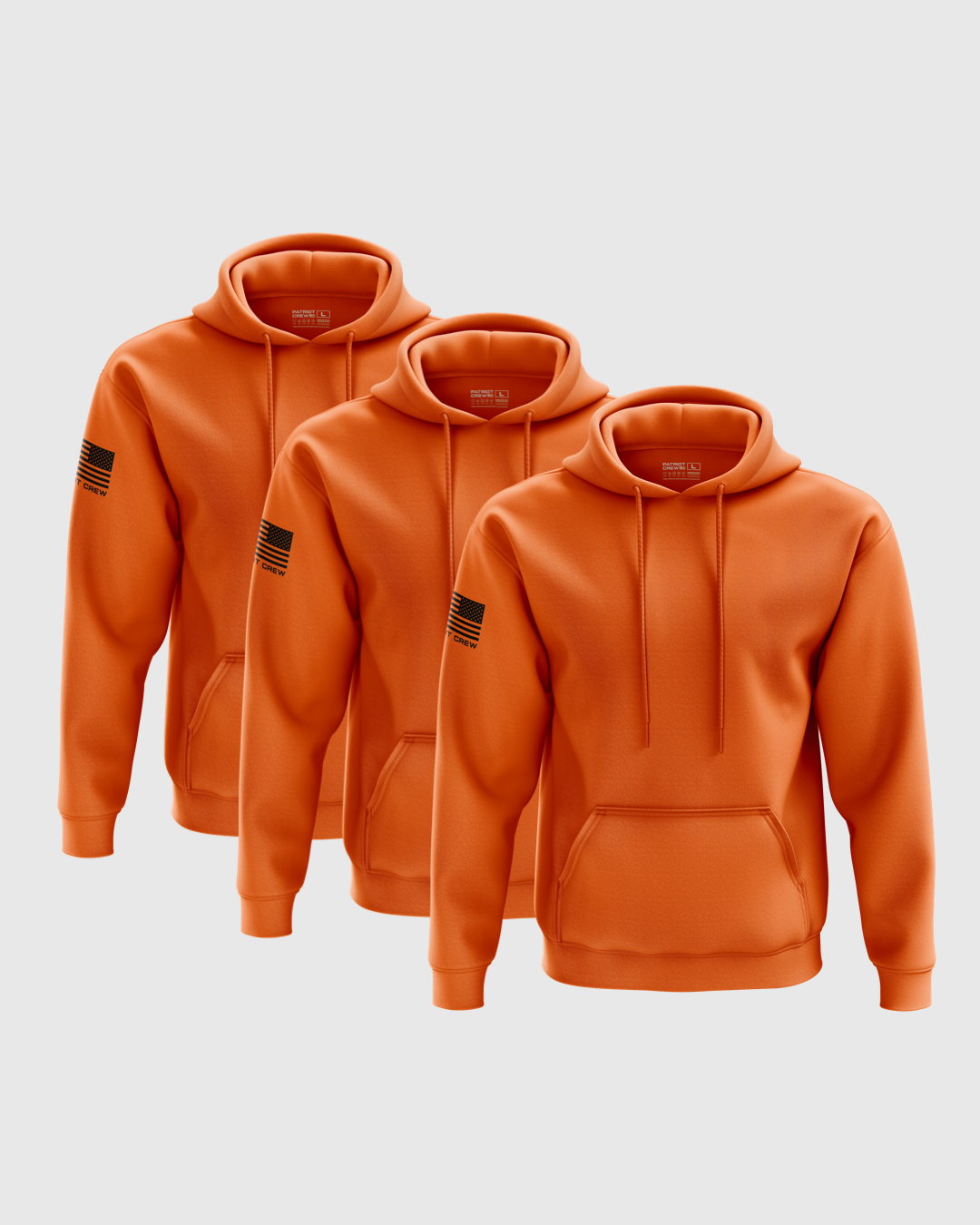 "Safety Orange" Midweight Hoodie (3 Pack)