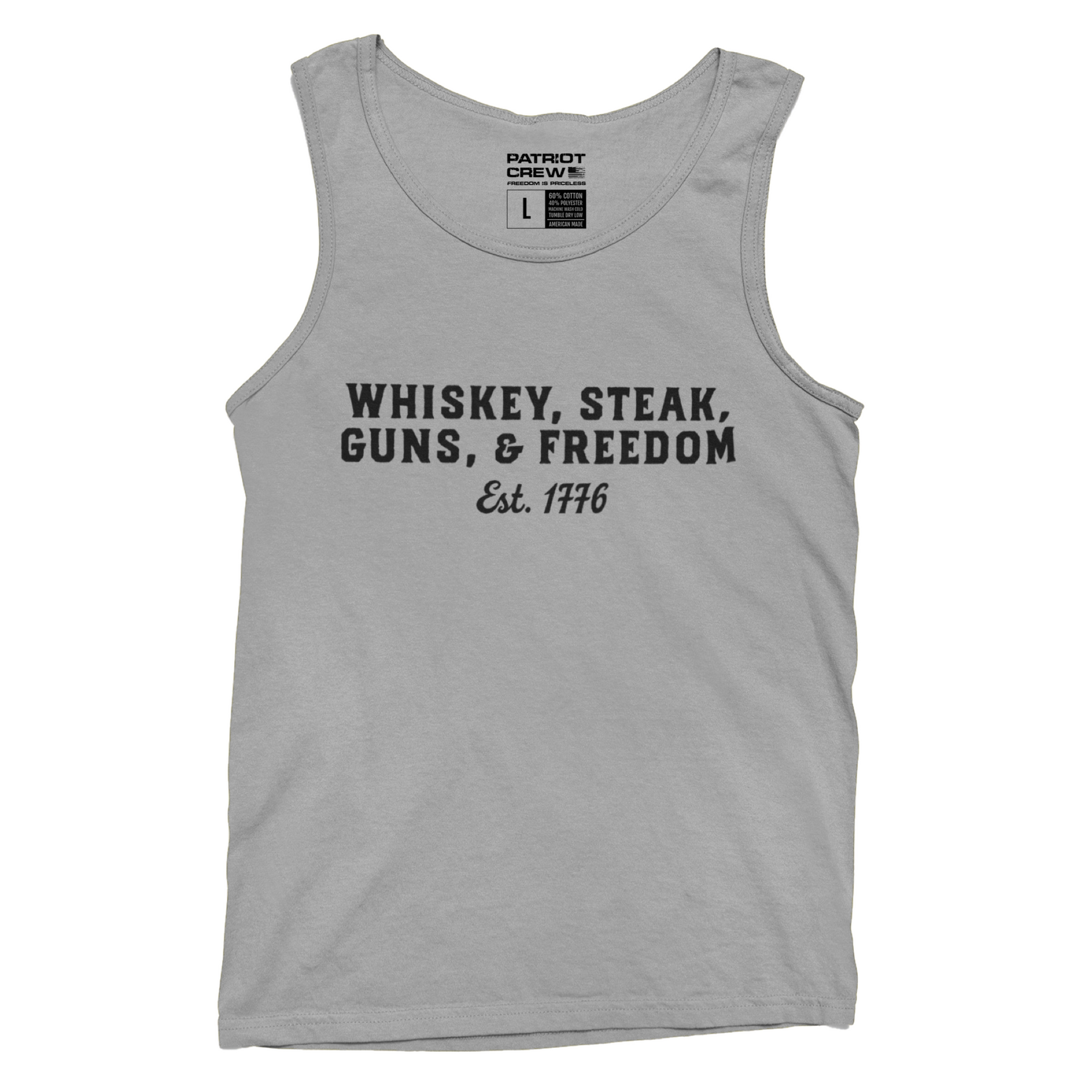 Whiskey, Steak, Guns, & Freedom Tank Top