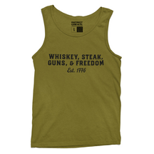 Whiskey, Steak, Guns, & Freedom Tank Top