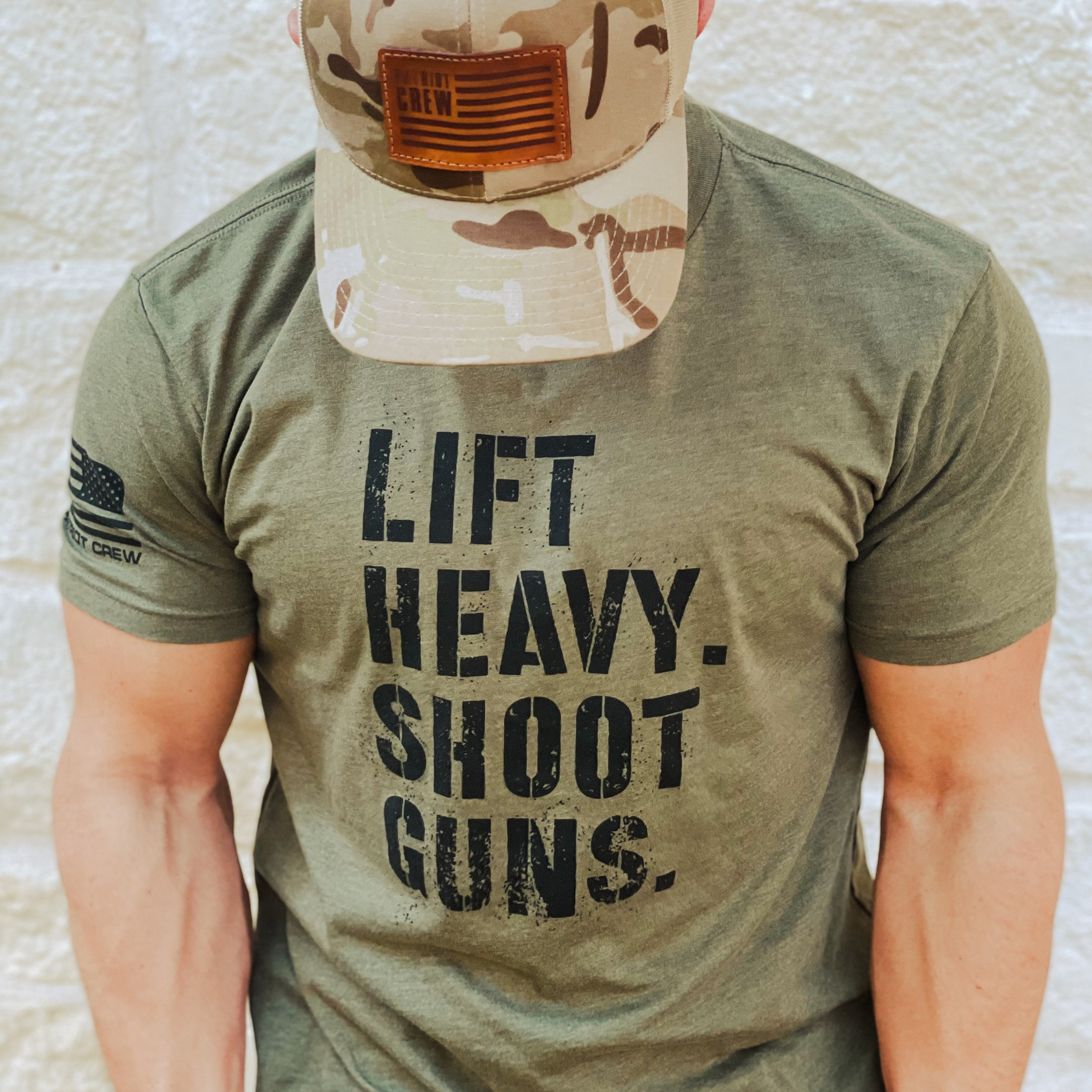 Lift Heavy. Shoot Guns. T-Shirt