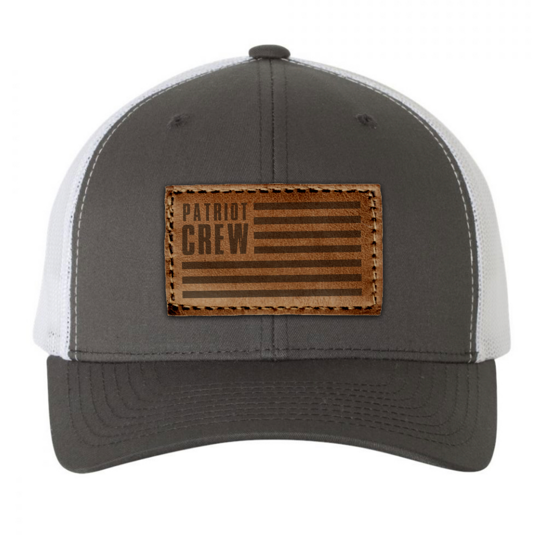 Patriot Crew Flag Leather Patch Trucker Hat