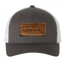 Patriot Crew Logo Leather Patch Trucker Hat