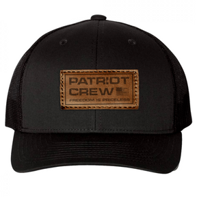 Patriot Crew Logo Leather Patch Trucker Hat