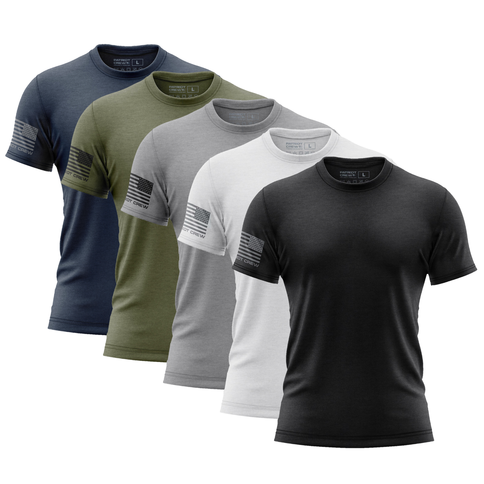 Essentials Fresh Patriot Crew TShirt (5 Pack)