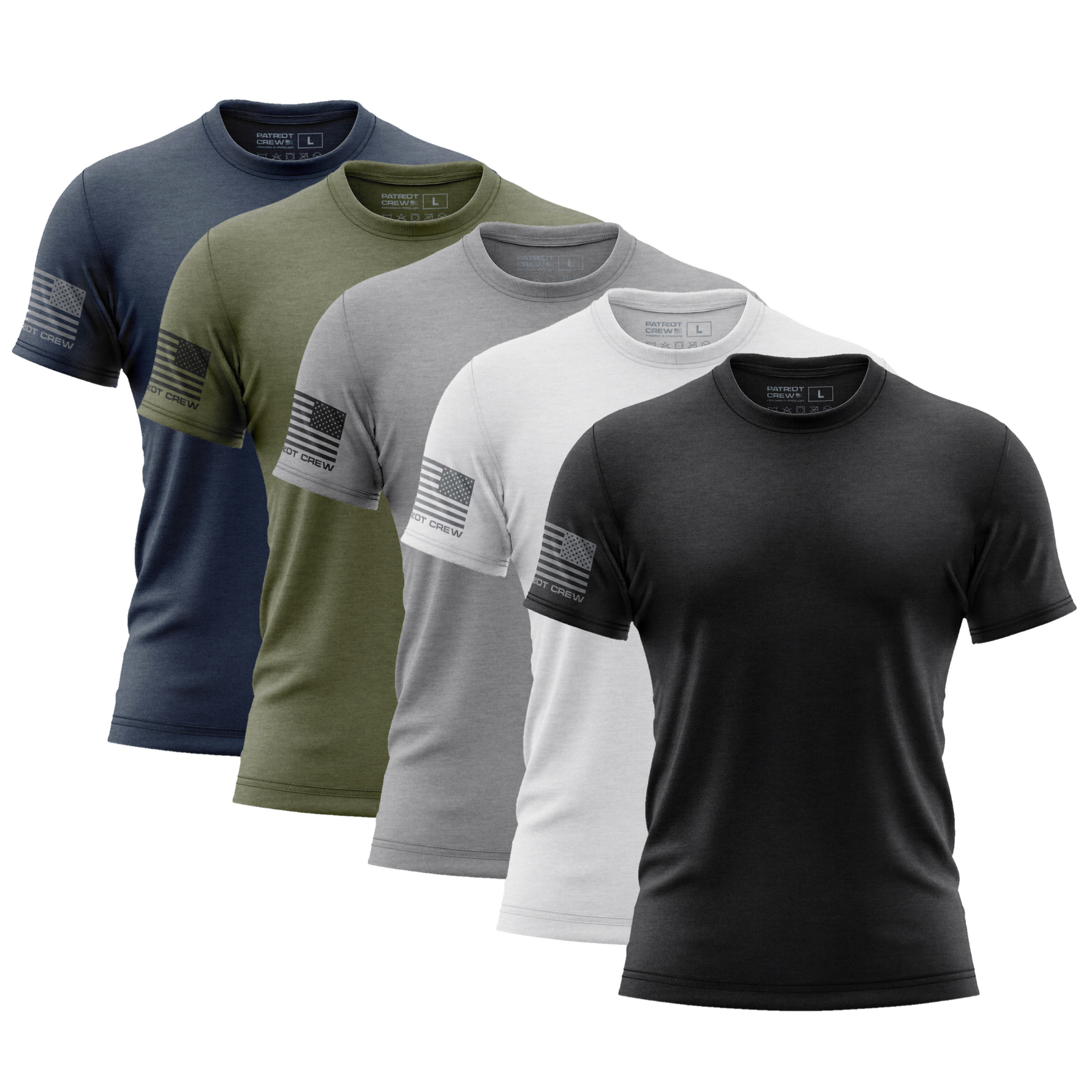 Essentials Fresh Patriot Crew T-Shirt (5 Pack)