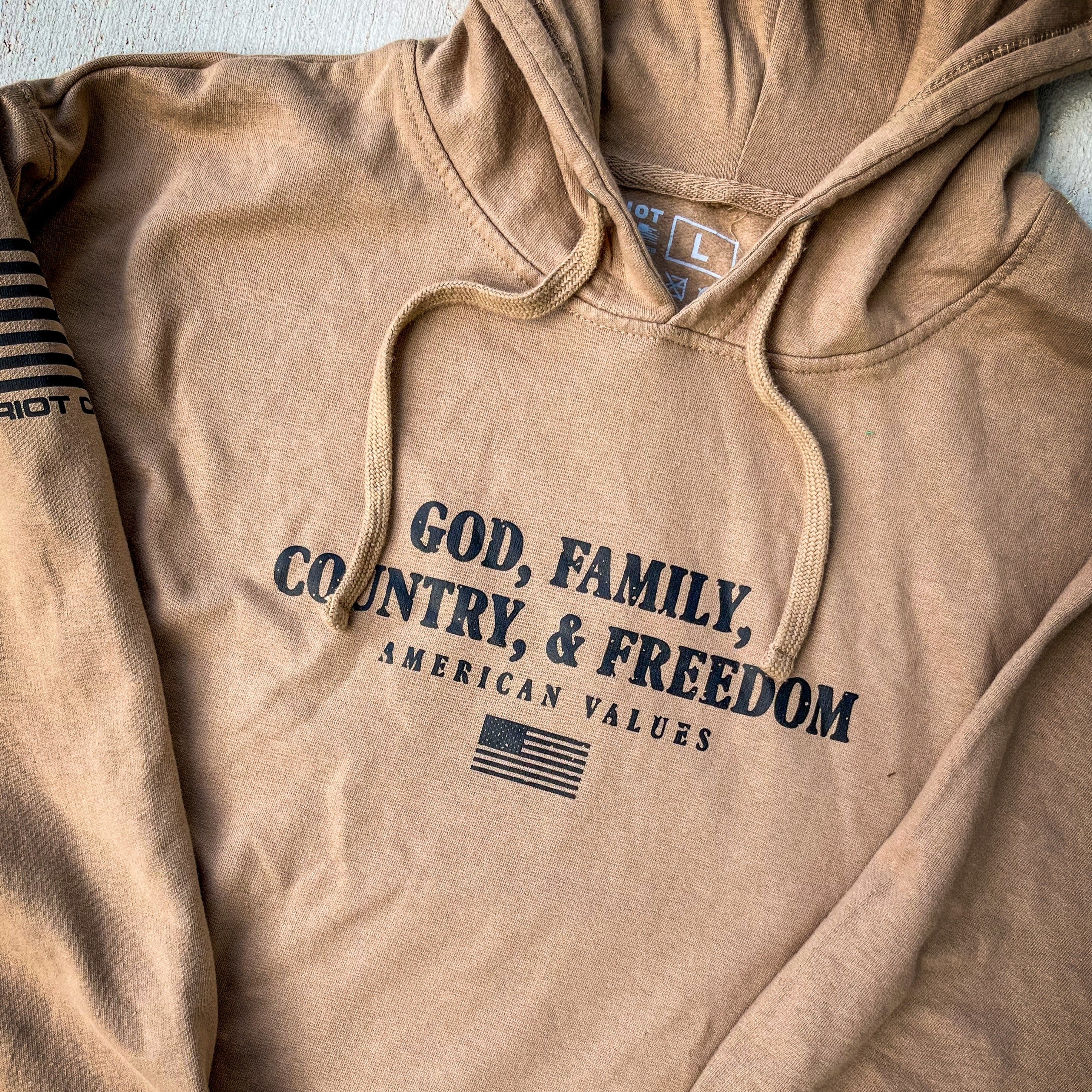 Zexpa Apparel™ God Family Country Hunting American Flag Unisex Hoodie
