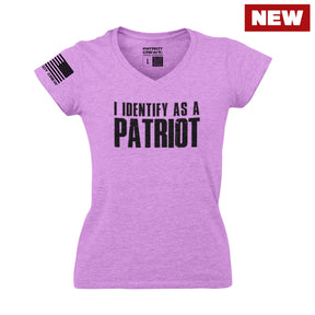 I Identify As A Patriot - Women's V-Neck