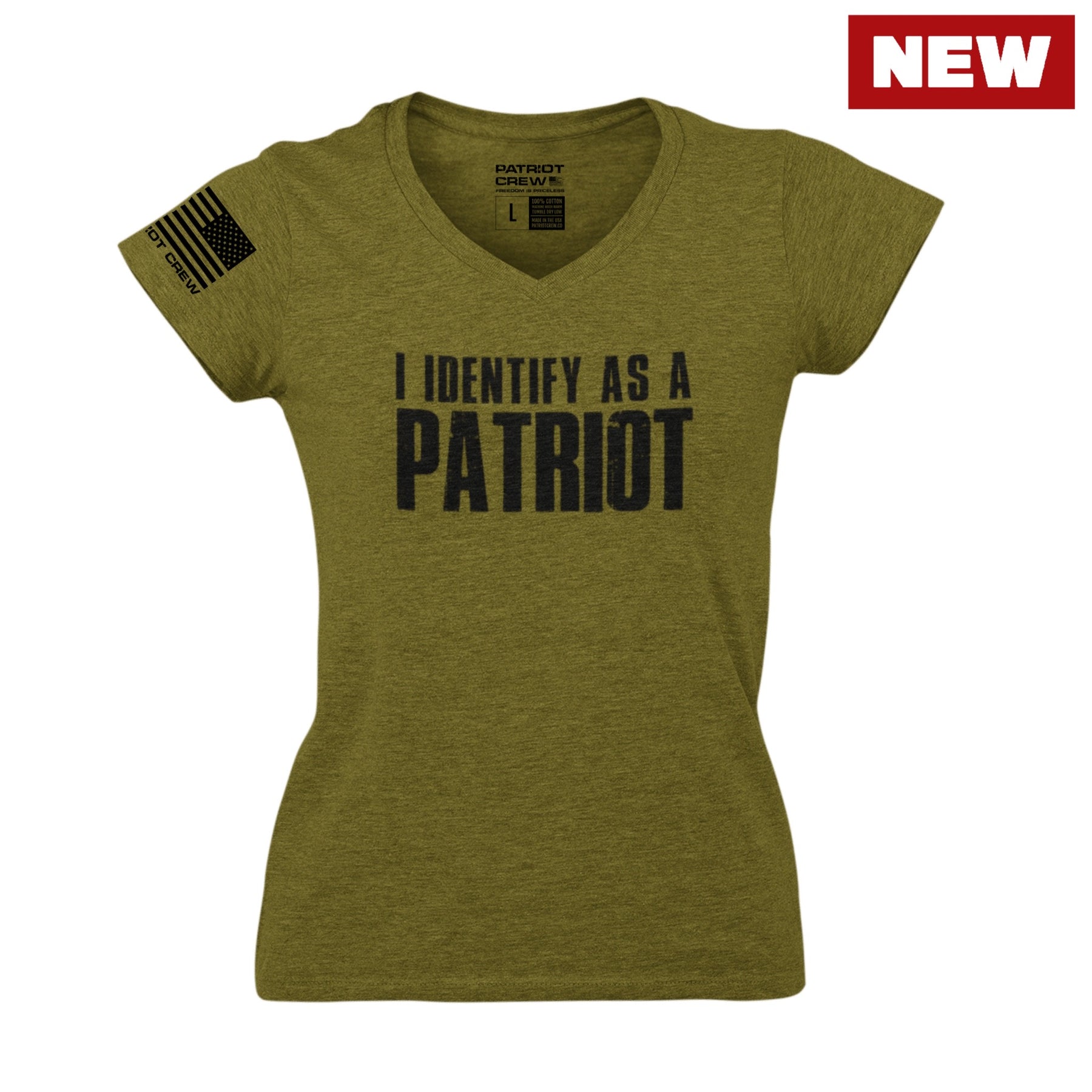 I Identify As A Patriot - Women's V-Neck