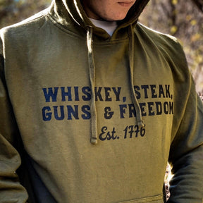 Whiskey, Steak, Guns, & Freedom Hoodie