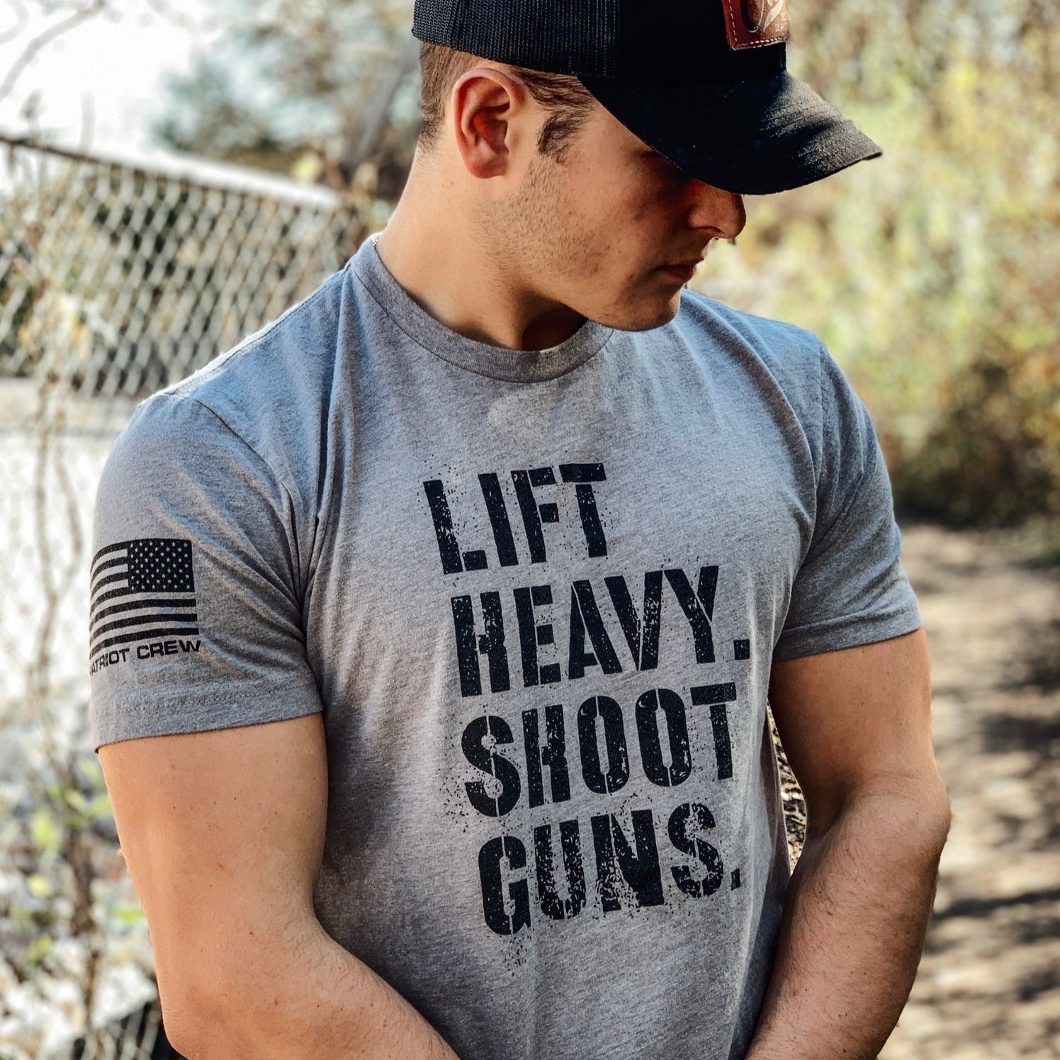 Lift Heavy. Shoot Guns. T-Shirt